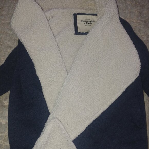 Y2K Abercrombie & Fitch navy blue shawl size XS/S - Picture 7 of 9